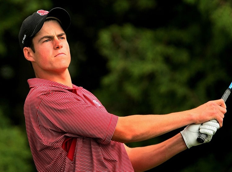 North Carolina State's Matt Hill hits a shot during the third round at the NCAA Championship at Inverness Club.