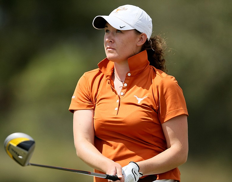 Kristin Walla of University of Texas watches a shot intensely.