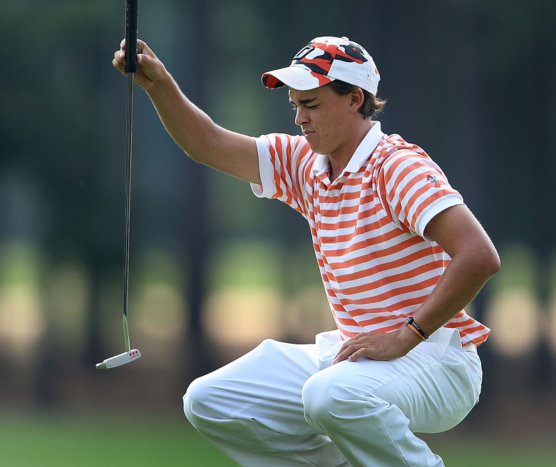 Rickie Fowler at the 12th green during round three of the 2008 U. S. Amateur.