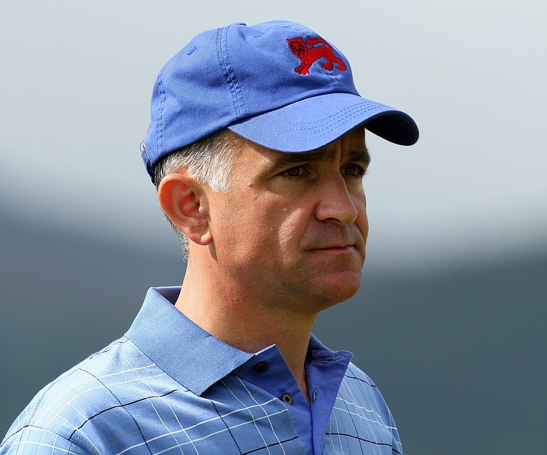 Colin Dalgleish of Scotland the captain of the Great Britain and Ireland team looks on at the 8th hole during practice for the 2007 Walker Cup Match held on the links of the Royal County Down Golf Club, on September 6, 2007 in Newcastle, Co Down, Northern Ireland.