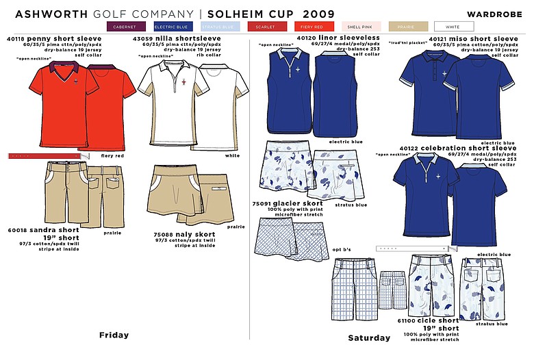 Apparel scripting from Ashworth for Team USA.