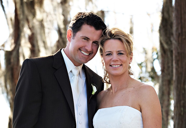 Annika Sorenstam and Mike McGee on their wedding day, Jan. 10, 2009, near their home in Orlando, Fla.