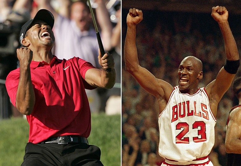 Tiger Woods at the 2008 U.S. Open. Michael Jordan in the 1992 NBA Finals.