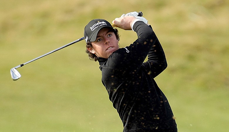 Rory McIlroy on the 14th hole during the first round of The Alfred Dunhill Links Championship.