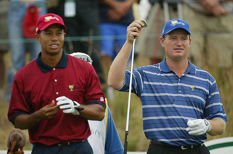 Tiger Woods and Ernie Els each parred three consecutive sudden-death playoff holes before the 2003 Presidents Cup was called by darkness.