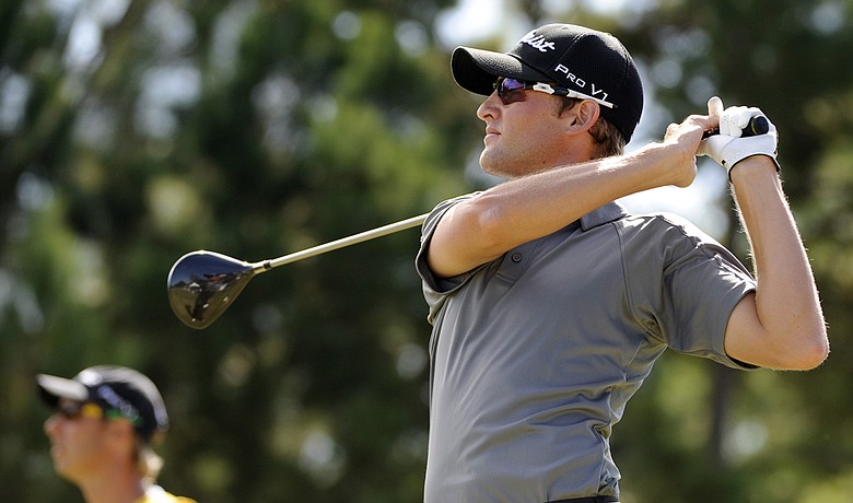 Michael Sim shot 64 in the first round of the Nationwide Tour Championship Oct. 22 to lead by three shots.