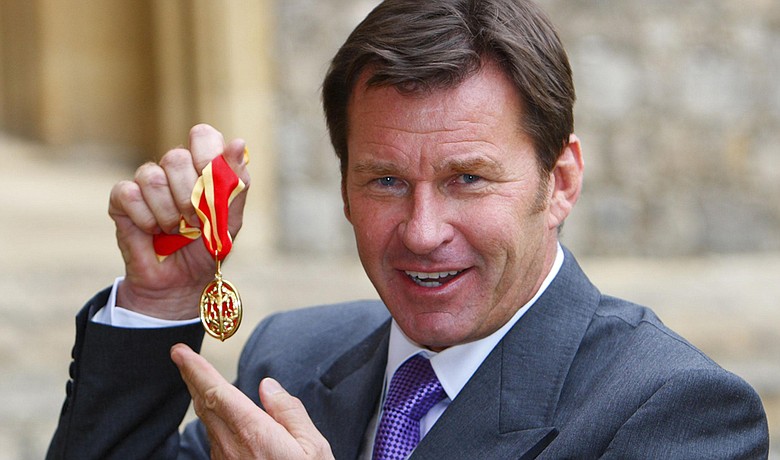 Nick Faldo received his knighthood from Queen Elizabeth II at Windsor Castle in Berkshire, England, on Nov. 10.