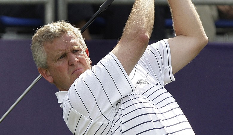 Colin Montgomerie and Simon Dyson won their match Saturday against India's Gaganjeet Bhullar and Jeev Milkha Singh, 4 and 3.