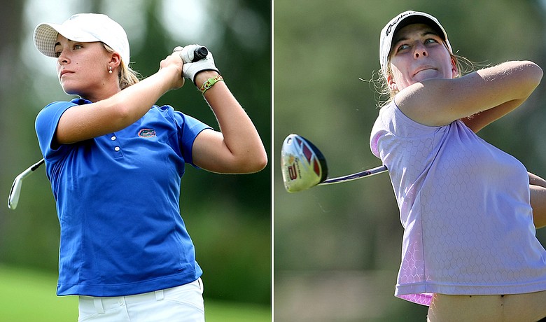 Marika (left) and Isabelle Lendl lead Florida to victory Feb. 23 at the Central District Invitational.