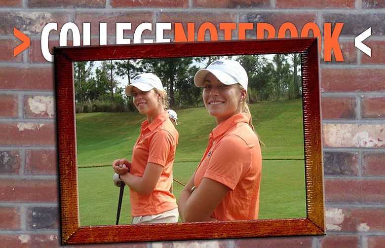 Sisters Isabelle (left) and Marika Lendl tied for first at the Central District Invitational.