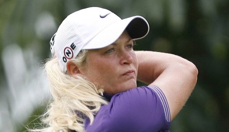 Suzann Pettersen at No. 12 during Round 3 of the HSBC Champions.