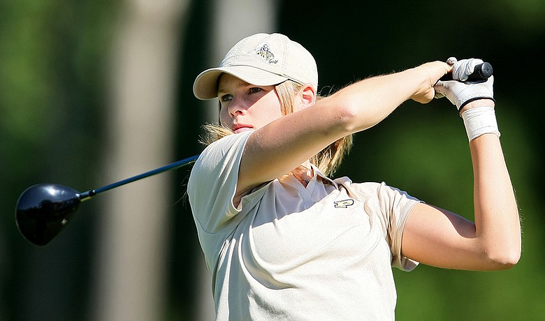Purdue's Maude-Aimee LeBlanc was disqualified by her coach at this past weekend's Tiger/Wave Classic.