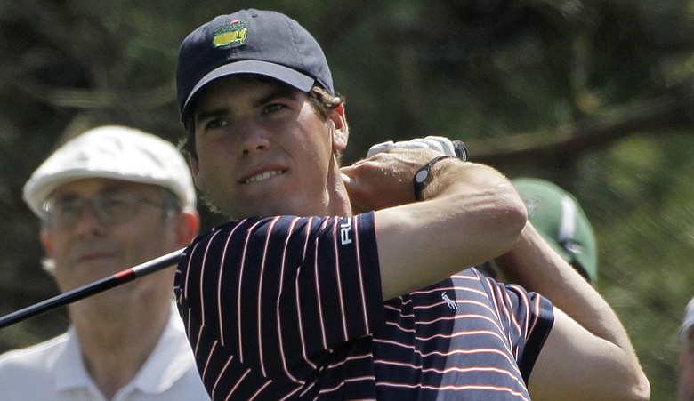 Ben Martin plays a shot during Wednesday's practice round at the Masters.