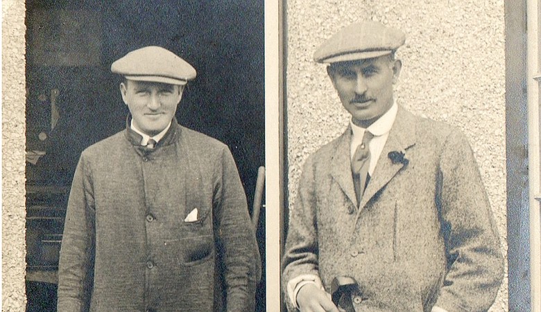 J. Douglas Edgar (left) revered Harry Vardon, who said Edgar would be "the greatest of us all."