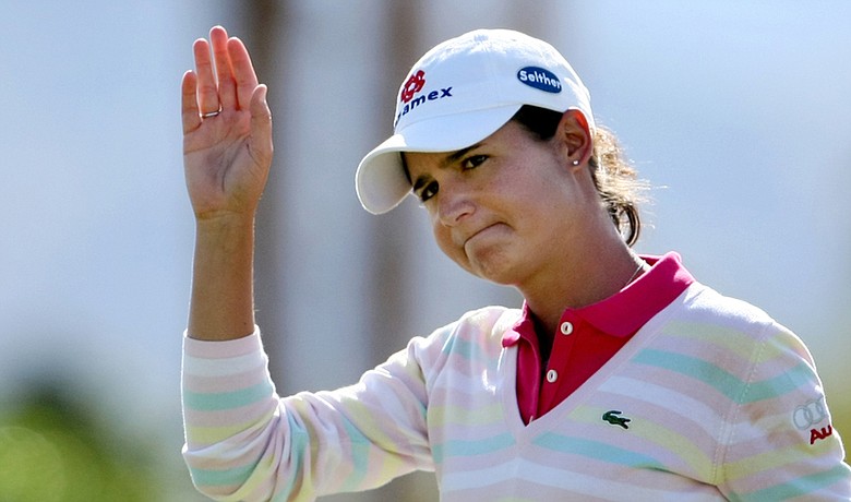 Lorena Ochoa during the first round of the Kraft Nabisco Championship.
