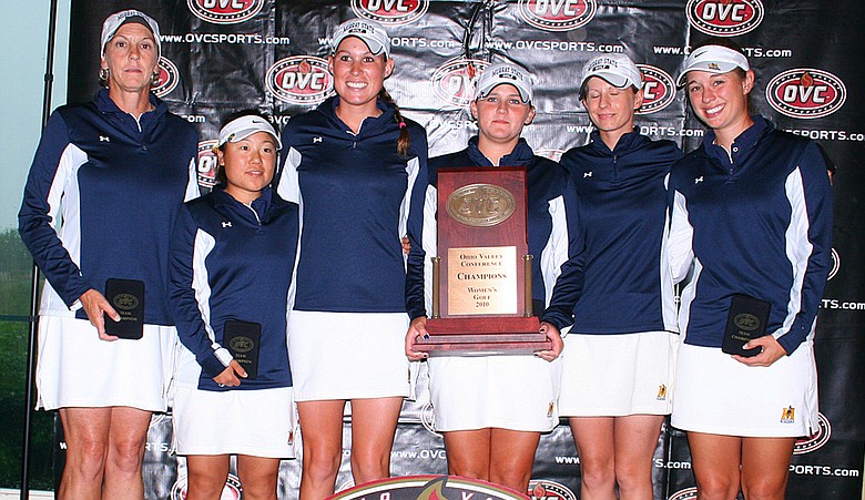 Murray State won its eighth Ohio Valley Conference title after the final nine holes was canceled Saturday.