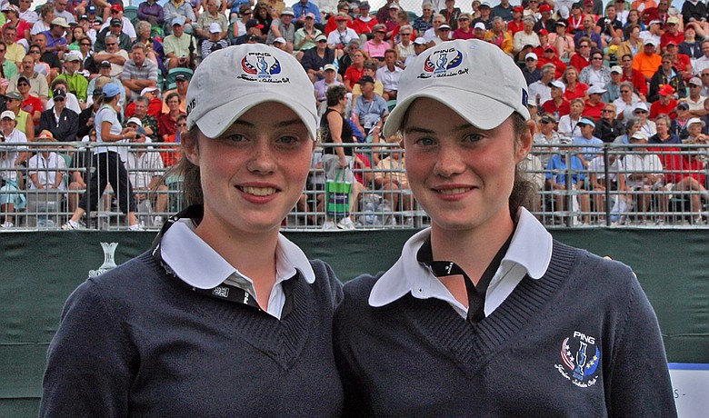 Leona and Lisa Maguire during the 2009 Solheim Cup at the Rich Harvest Farms.