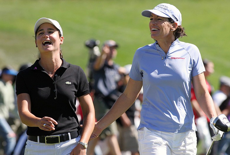 Lorena Ochoa and Juli Inkster during the 2007 Longs Drugs Challenge.