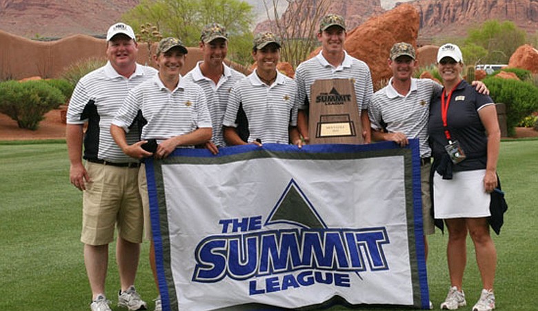 Oral Roberts after winning the Summit League Conference Championship.