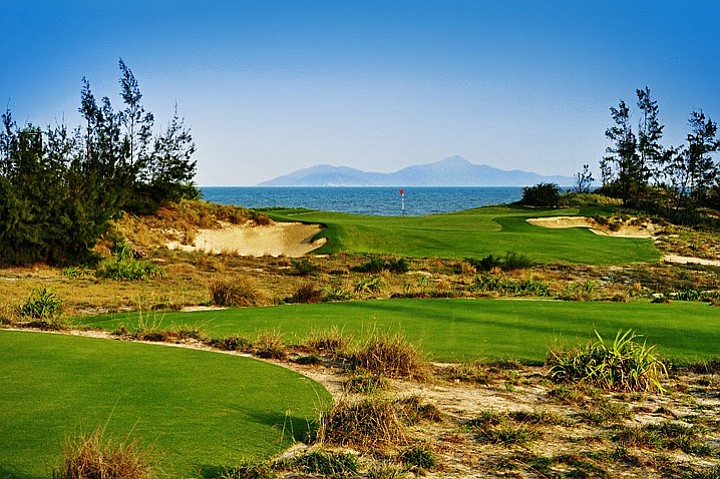 Greg Norman's new Dunes Course (No. 16 shown here) at Danang Golf Club in Vietnam.