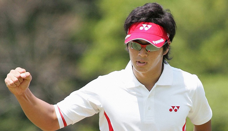 Ryo Ishikawa at the Japan Tour's The Crowns, where he shot a final-round 58 to win.