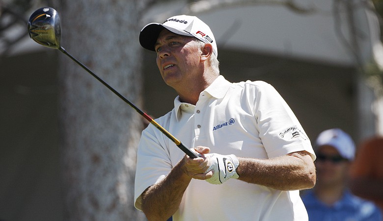 Tom Lehman is tied for the lead after the third round of the Senior PGA Championship.