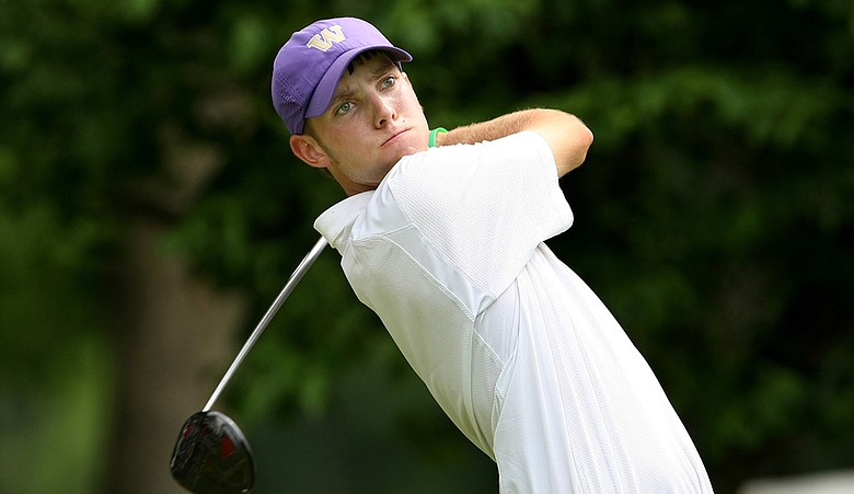 Washington's Chris Williams, shown during the 2010 NCAA Championship match-play quarterfinals, shot his second straight 66 to take a three-shot lead at the Western Amateur on Wednesday.