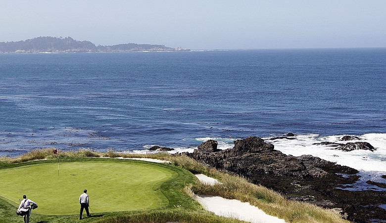 The seventh green at Pebble Beach Golf Links.