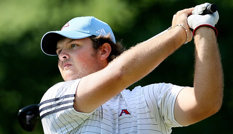 Patrick Reed hits a shot at the 2010 NCAA Championship.