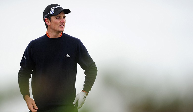 Justin Rose during a practice round at the Old Course.