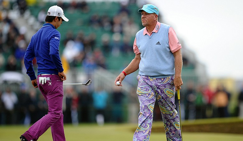 John Daly (right) during Round 1 of the British Open.