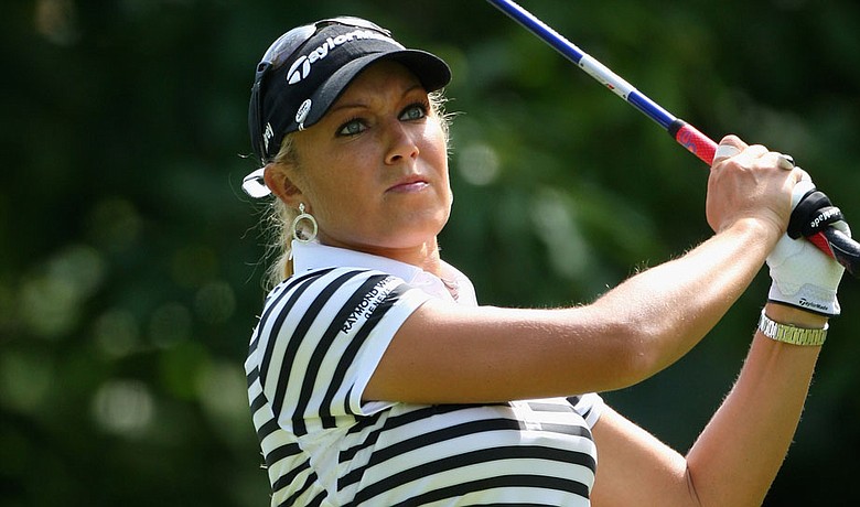 Natalie Gulbis during the 2008 Evian Masters.
