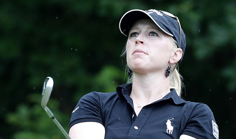 Morgan Pressel during the first round of the Evian Masters.