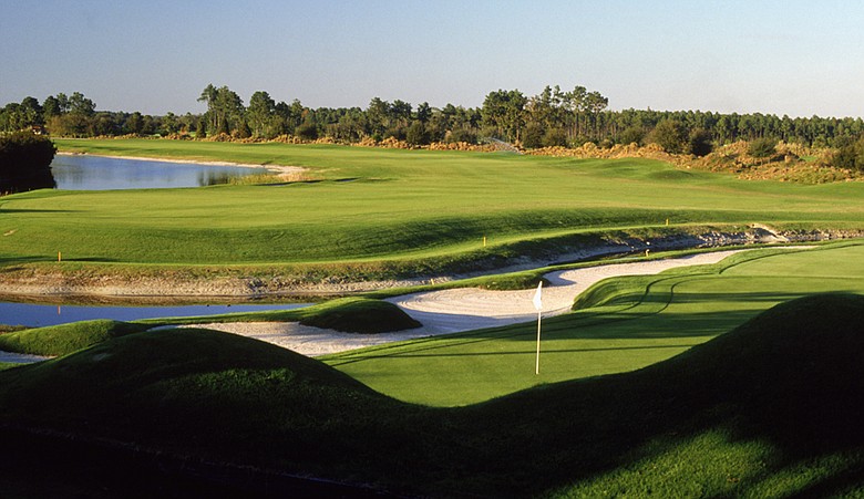 The second hole on the Jack Nicklaus-designed South Course at Grand Cypress Resort in Orlando, Fla.