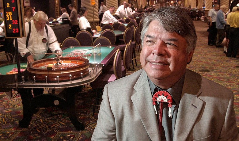 Nation Enterprises CEO Ray Halbritter poses in the Turning Stone Casino on July 3, 2003.