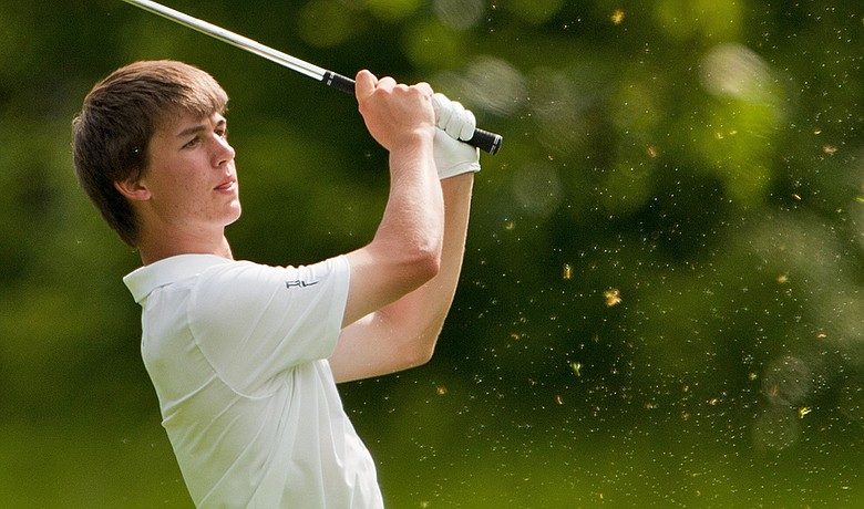 Oliver Schniederjans during the second round of the Junior PGA Championship.