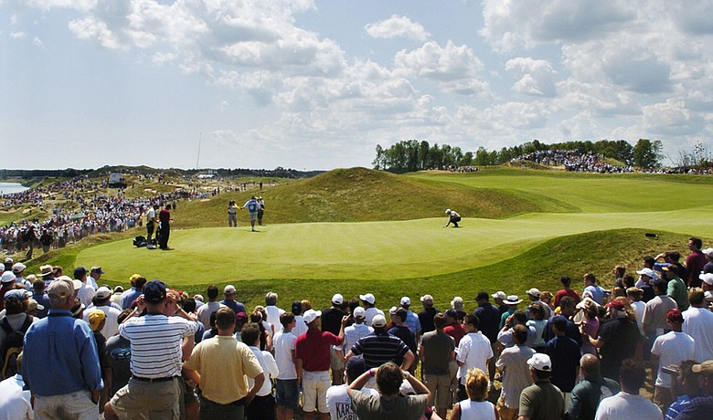 Hole No. 6 at Whistling Straits during the 2004 PGA Championship.