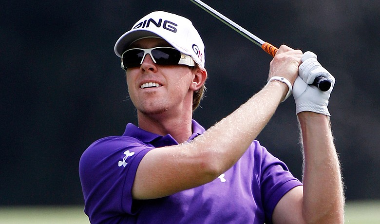 Hunter Mahan during the final round of the WGC-Bridgestone Invitational.
