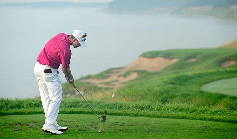 Hunter Mahan during a practice round Aug. 10 at the PGA Championship.
