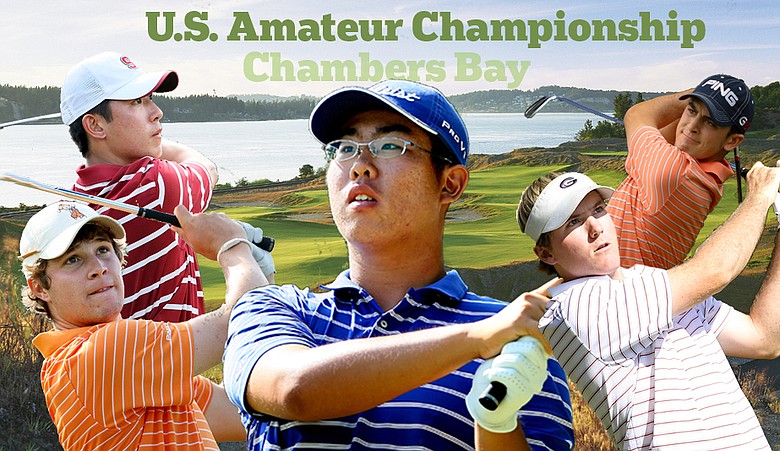 (Left to right) Peter Uihlein, David Chung, Byeong-Hun An, Russell Henley and Scott Langley