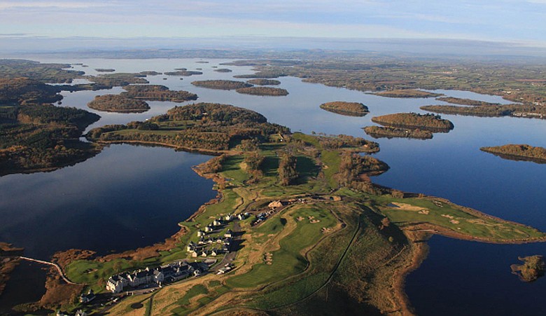 An aerial view of Lough Erne Resort.