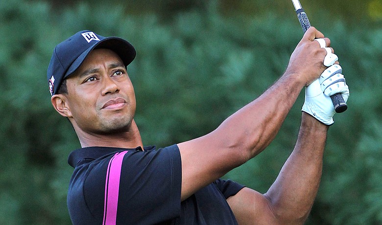 Tiger Woods during the first round of The Barclays.