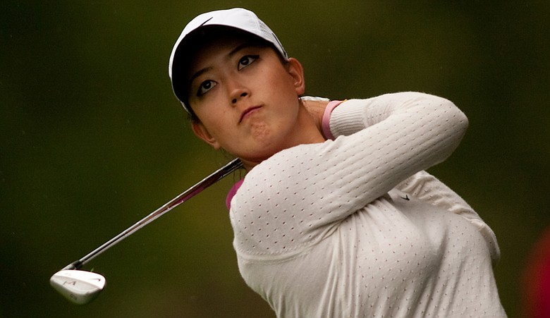 Michelle Wie follows through on an approach shot during the third round of the CN Canadian Women's Open.