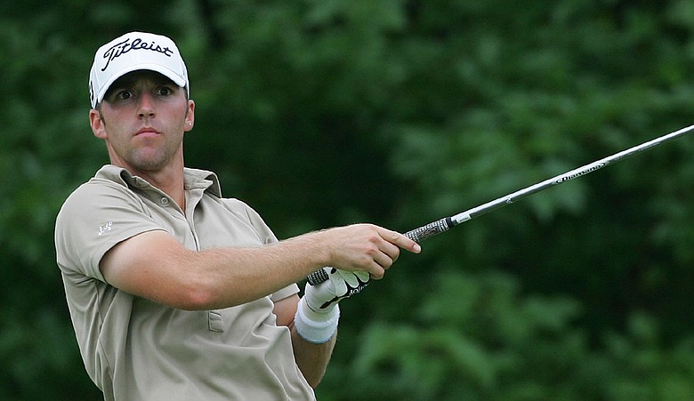 Joe Affrunti watches his drive during the second round of the Chiquita Classic.