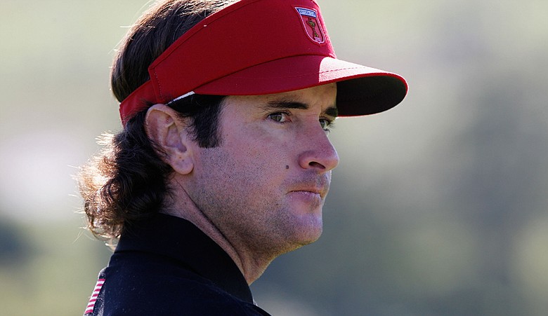 Bubba Watson waits on a green in the singles matches during the 2010 Ryder Cup.