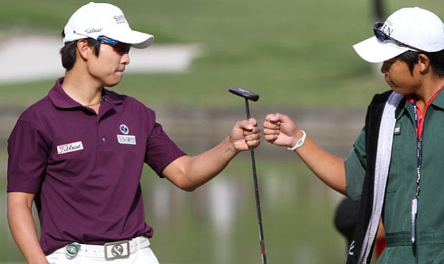 Kim Kyung-tae of South Korea charged to victory in the 2010 Japan Open.