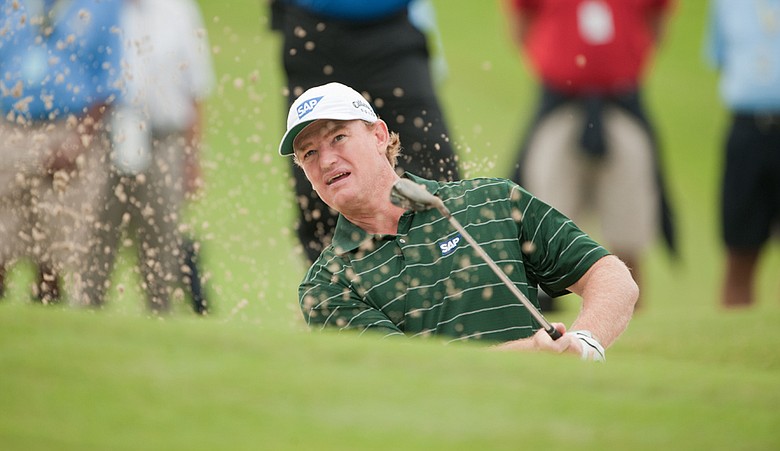 Ernie Els during Round 2 of the PGA Grand Slam of Golf.
