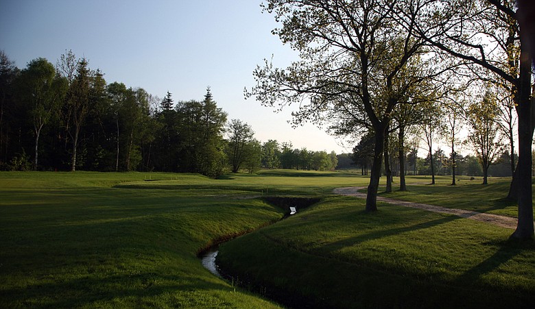 The 314-yard par 4, eighth hole on the Bracken Course at Woodhall Spa in Woodhall Spa, England.