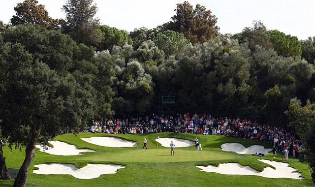 A view of the 6th green during the final round of the 2010 Andalucia Valderrama Masters at Valderrama Golf Club in Sotogrande, Spain.