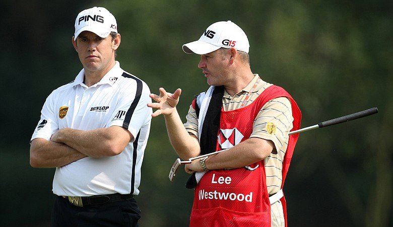 Lee Westwood during Round 1 of the HSBC Champions.